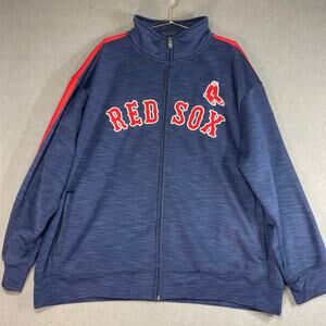 Boston Red Sox Jacket Mens 3XL Full Zip MLB Genuine Navy Spring Track Jacket